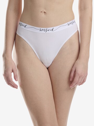 Wolford Slip ' Beauty Cotton Thong ' in Wit: voorkant