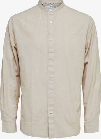 Chemise SELECTED HOMME en beige : devant