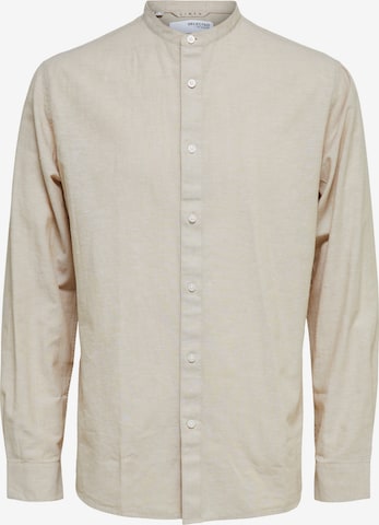 Chemise SELECTED HOMME en beige : devant