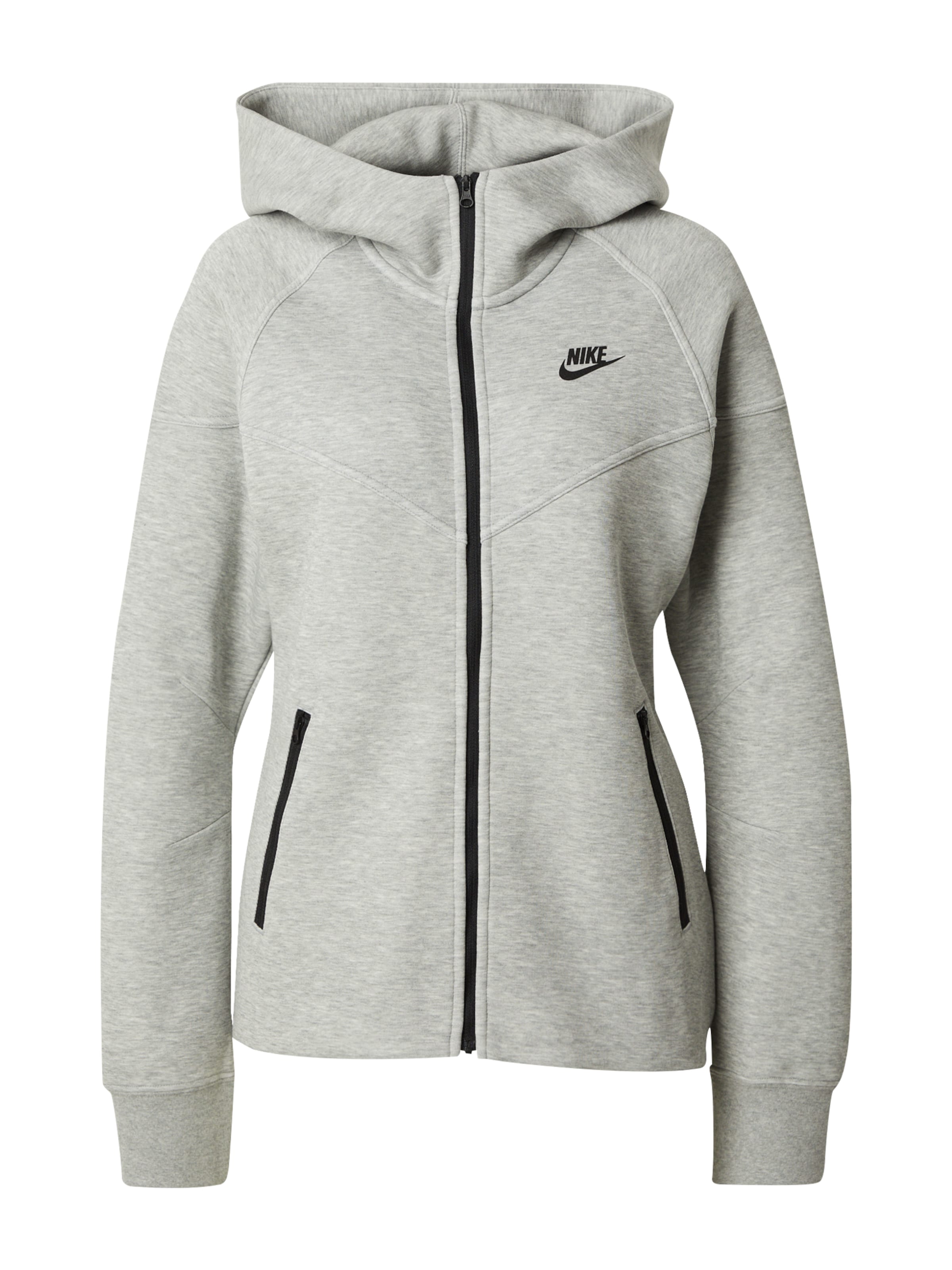 Veste de survêtement 'Tech Fleece' Nike Sportswear en gris : devant
