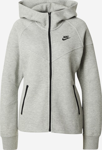 Nike Sportswear Zip-Up Hoodie 'TECH FLEECE' in Grey: front