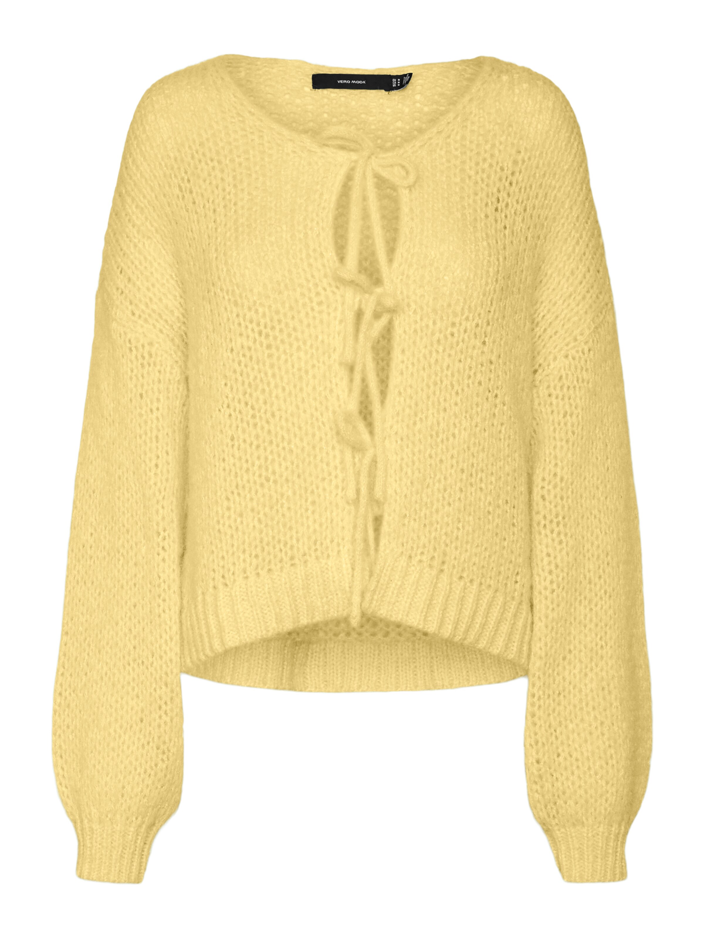 Vero Moda Petite Knit cardigan 'VMALOA' in Yellow: front