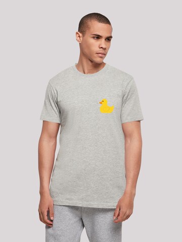 F4NT4STIC Shirt 'Yellow Rubber Duck' in Grijs: voorkant