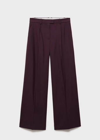 MANGO Loose fit Pleated Pants in Red