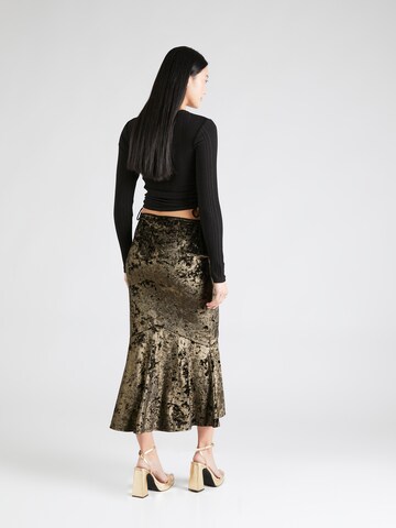 TOPSHOP Skirt in Gold