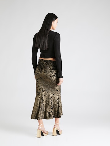 TOPSHOP Skirt in Gold