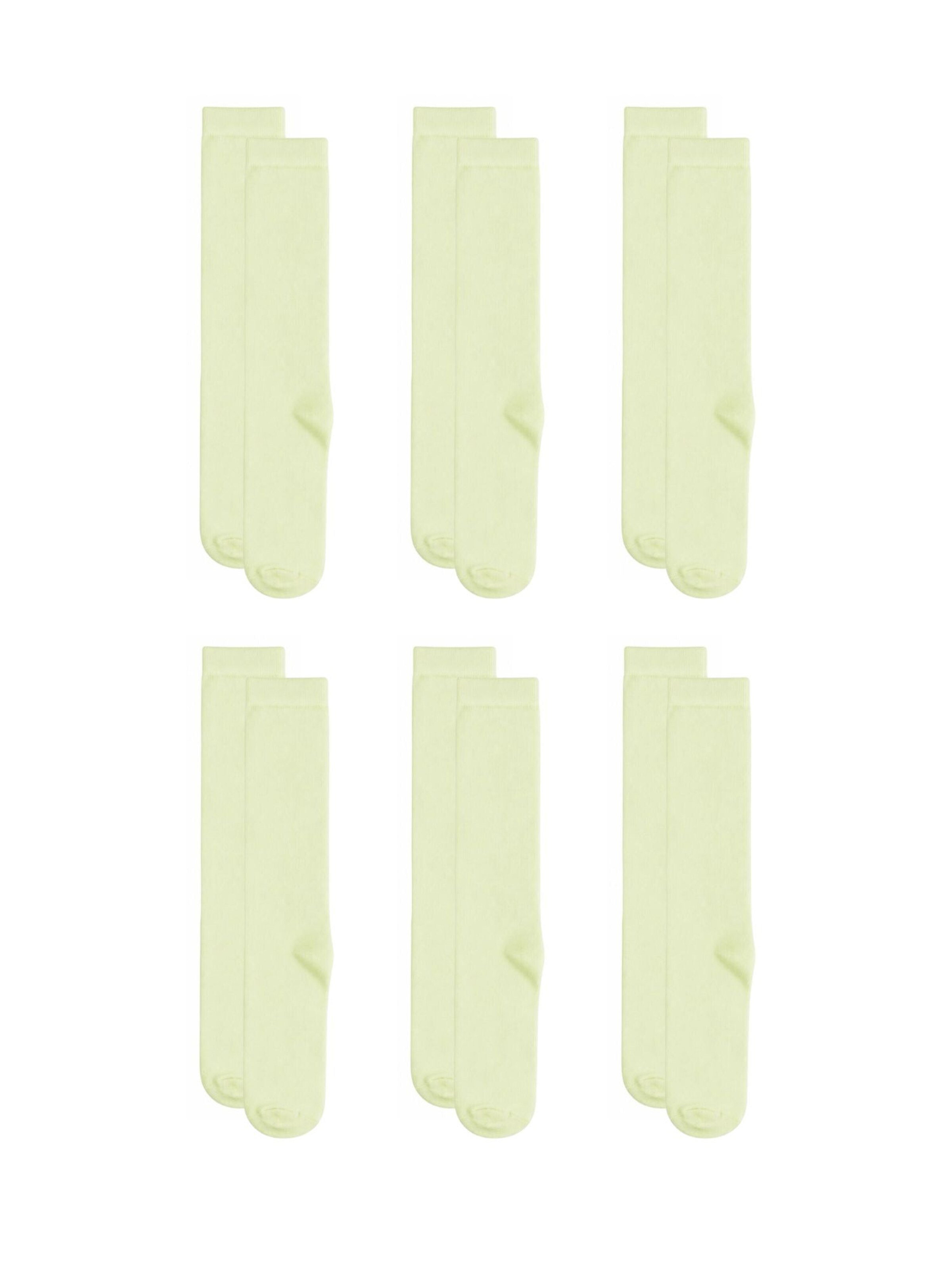 Albero Natur Socks 'Bio-Baumwoll-Kinderkniestrümpfe – 6er Pack' in Yellow: front