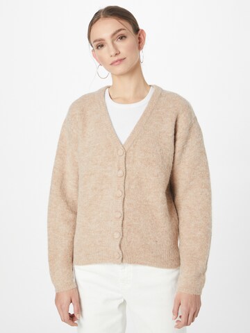 LA STRADA UNICA Strickjacke 'BELLE' in Beige: predná strana