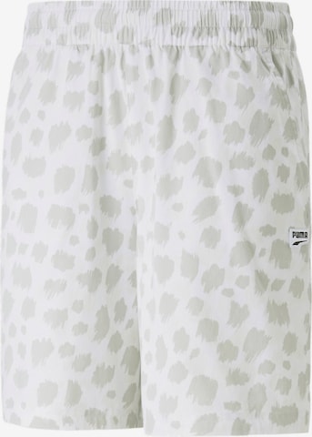 PUMA Regular Trousers 'DOWNTOWN' in White: front