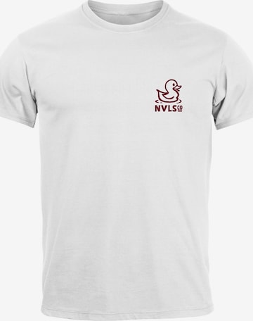 Neverless Shirt 'Good Vibes Rücken' in White: front