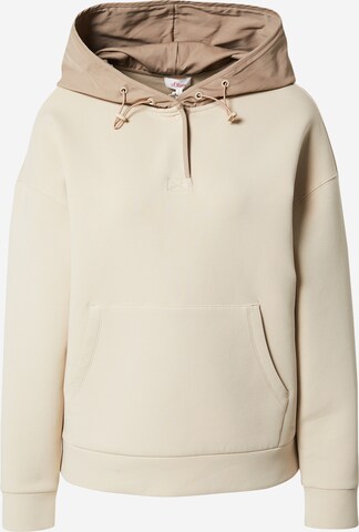 s.Oliver Sweatshirt in Beige: voorkant