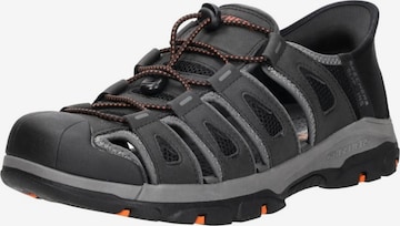 Sandales 'Slip-Ins: Relaxed Fit' SKECHERS en noir : devant