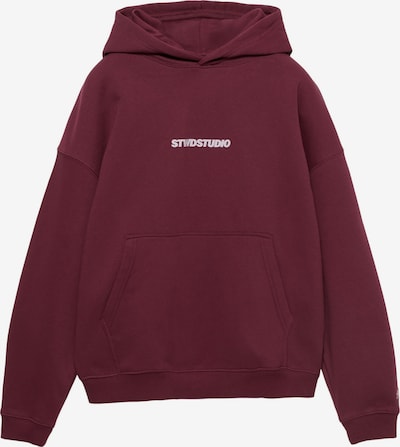 Pull&Bear Collegepaita 'STWD' värissä pastellinkeltainen / vaaleanharmaa / burgundin punainen, Tuotenäkymä