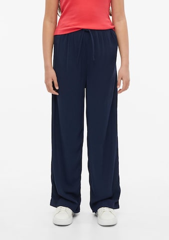 s.Oliver Wide Leg Hose in Blau: Vorderseite