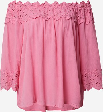 Cream Blouse 'Bea' in Pink: front