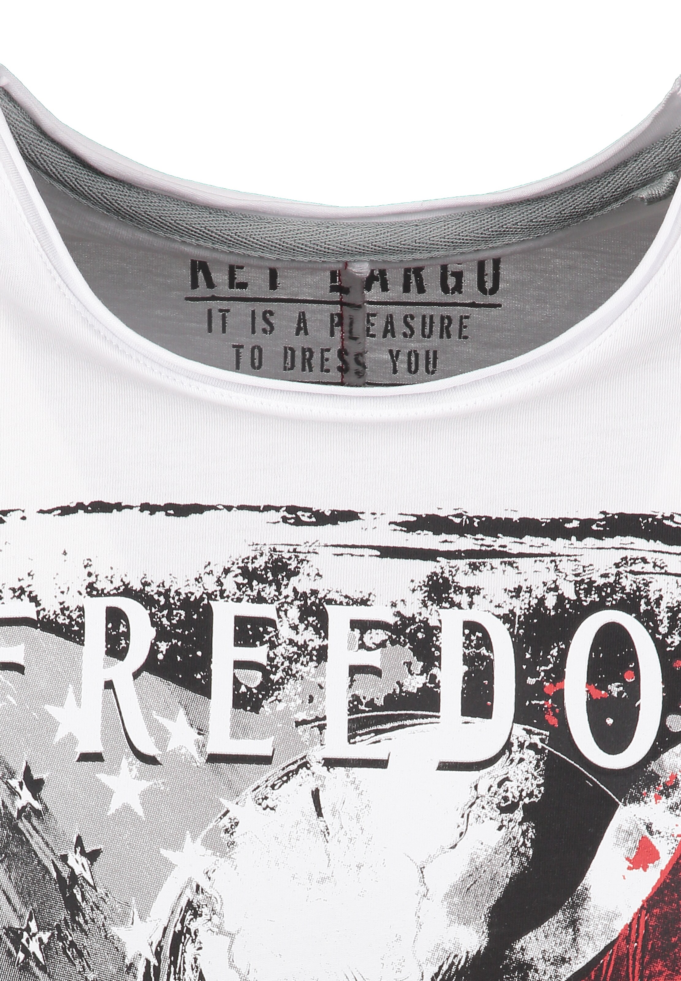 Key Largo T-Shirt 'KLFREEDOM' in Weiß