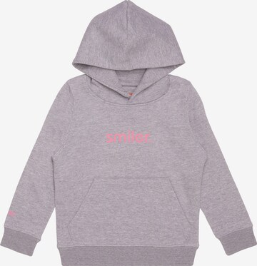 smiler. Sweatshirt in Grey: front