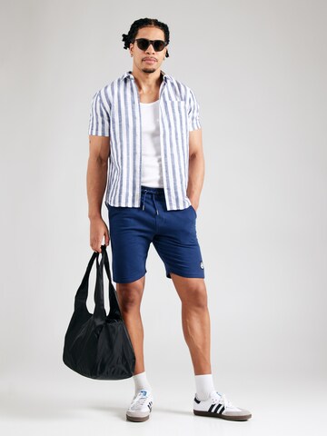 BLEND Regular Trousers 'Junis' in Blue