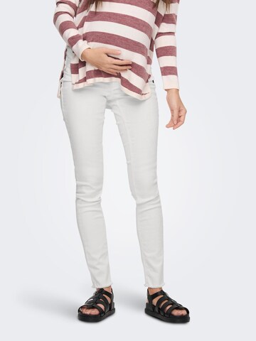 Only Maternity Skinny Jeans in White: front