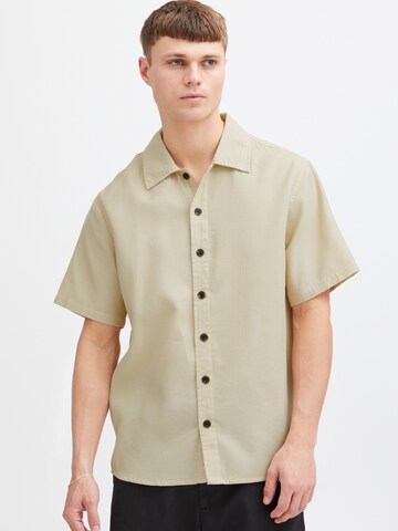 !Solid Regular fit Button Up Shirt 'Israfil' in Beige: front