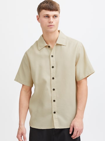 !Solid Regular Fit Skjorte 'Israfil' i beige: forside