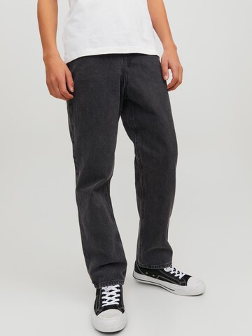 Jack & Jones Junior Slimfit Jeans 'Chris' in Schwarz: predná strana