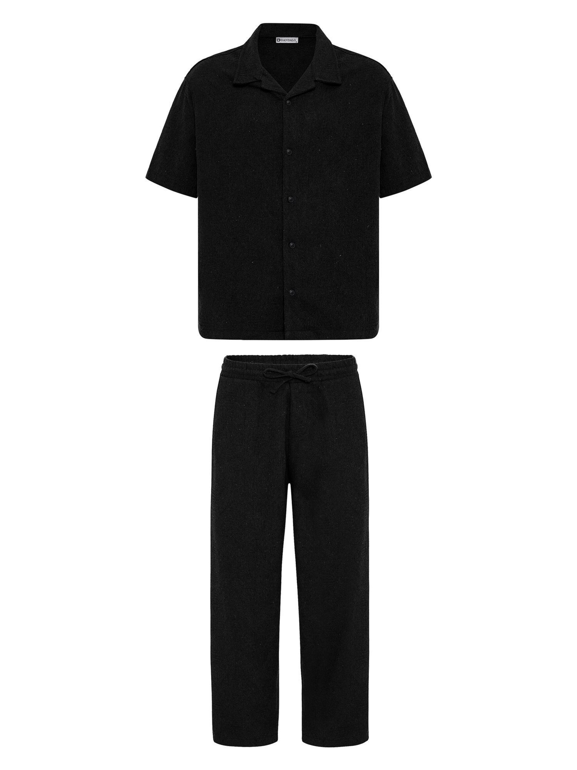 Dandalo Jogginganzug in Schwarz: Vorderseite