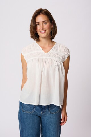 Kaffe - Blusa 'KAThua' em branco: frente