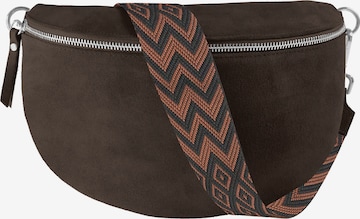 lePelou Fanny Pack 'NOA large' in Brown: front