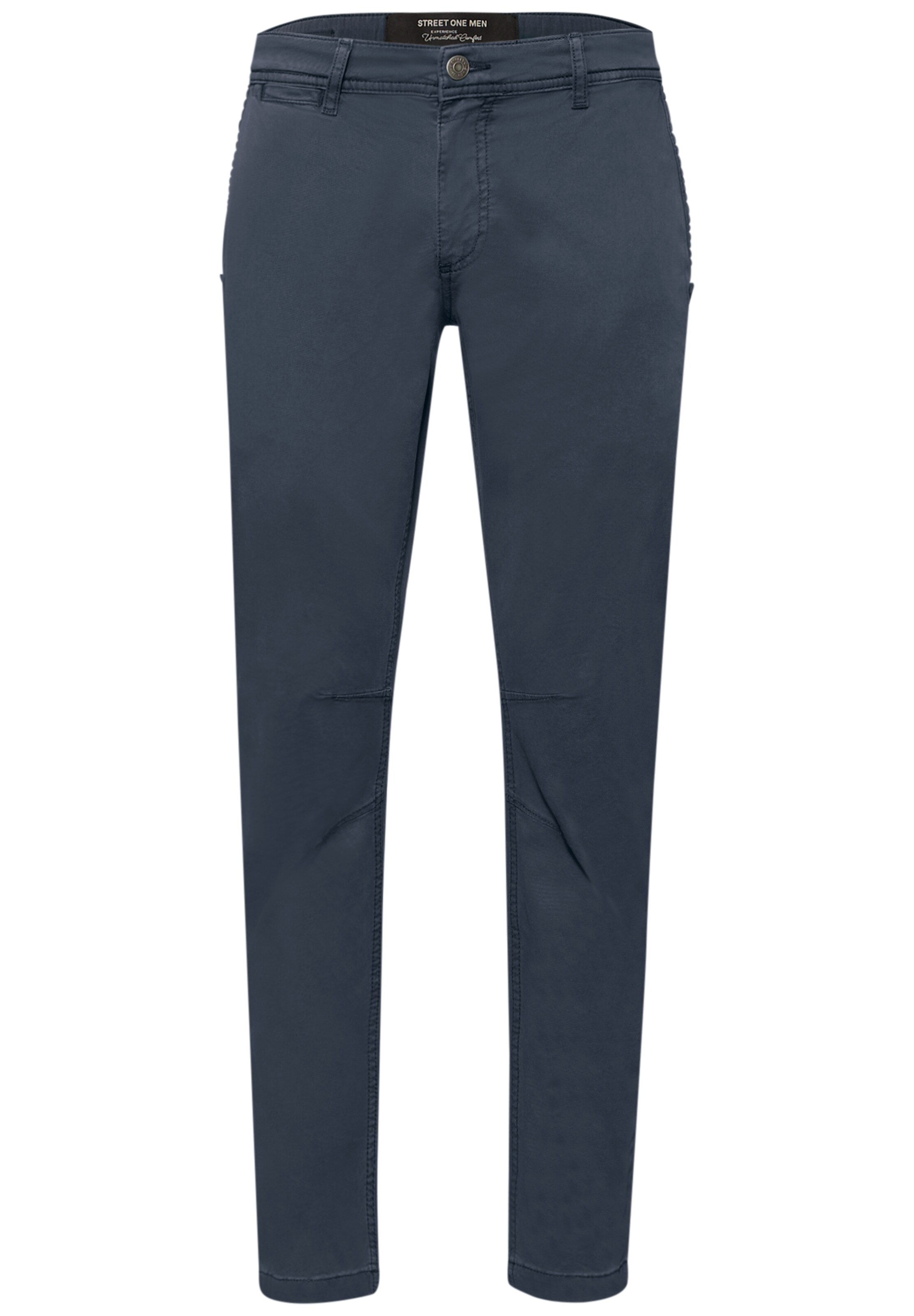 Street One MEN Regular Chino Pants in Blue: front