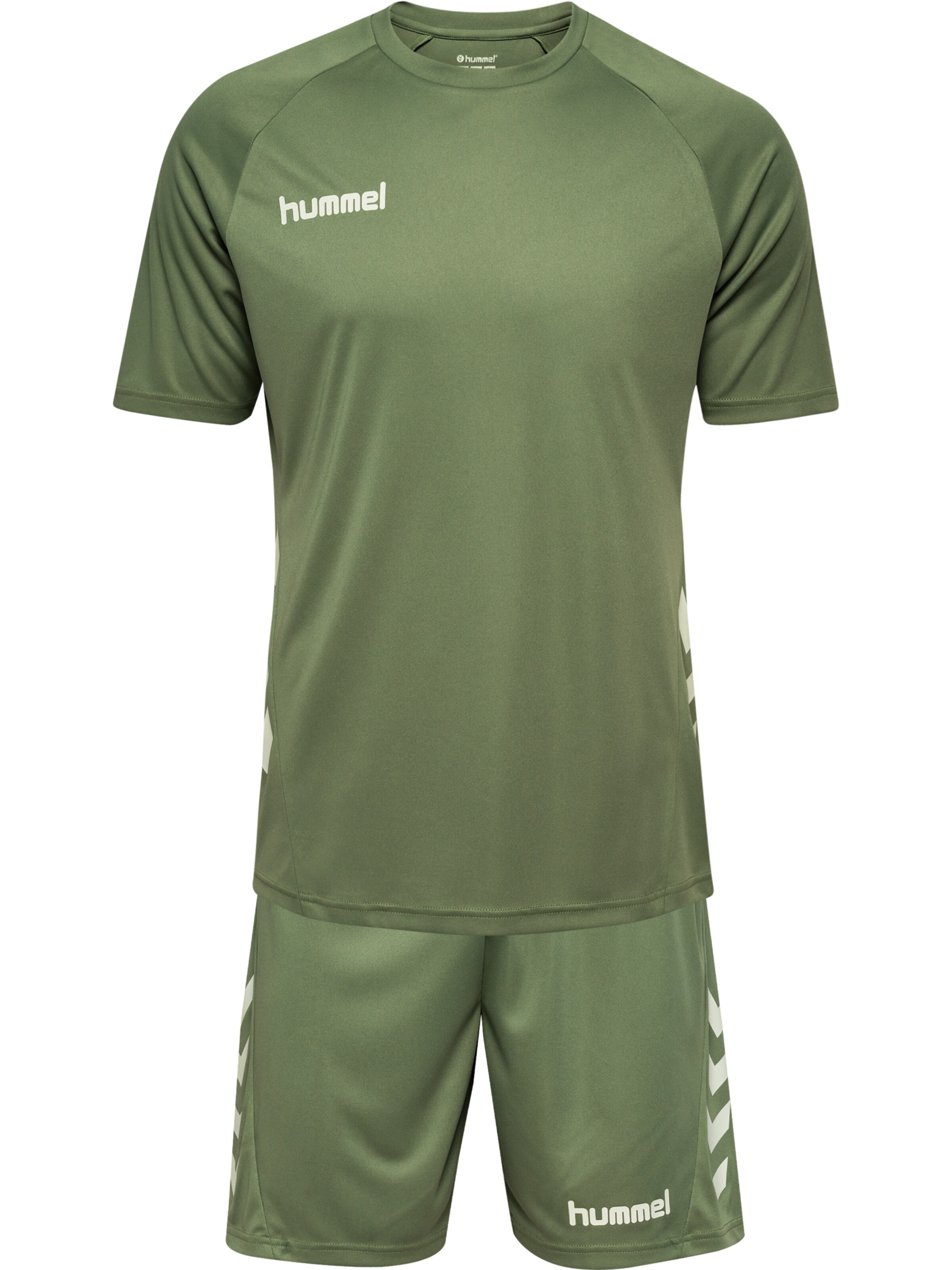 Hummel Trainingspak in Groen: voorkant