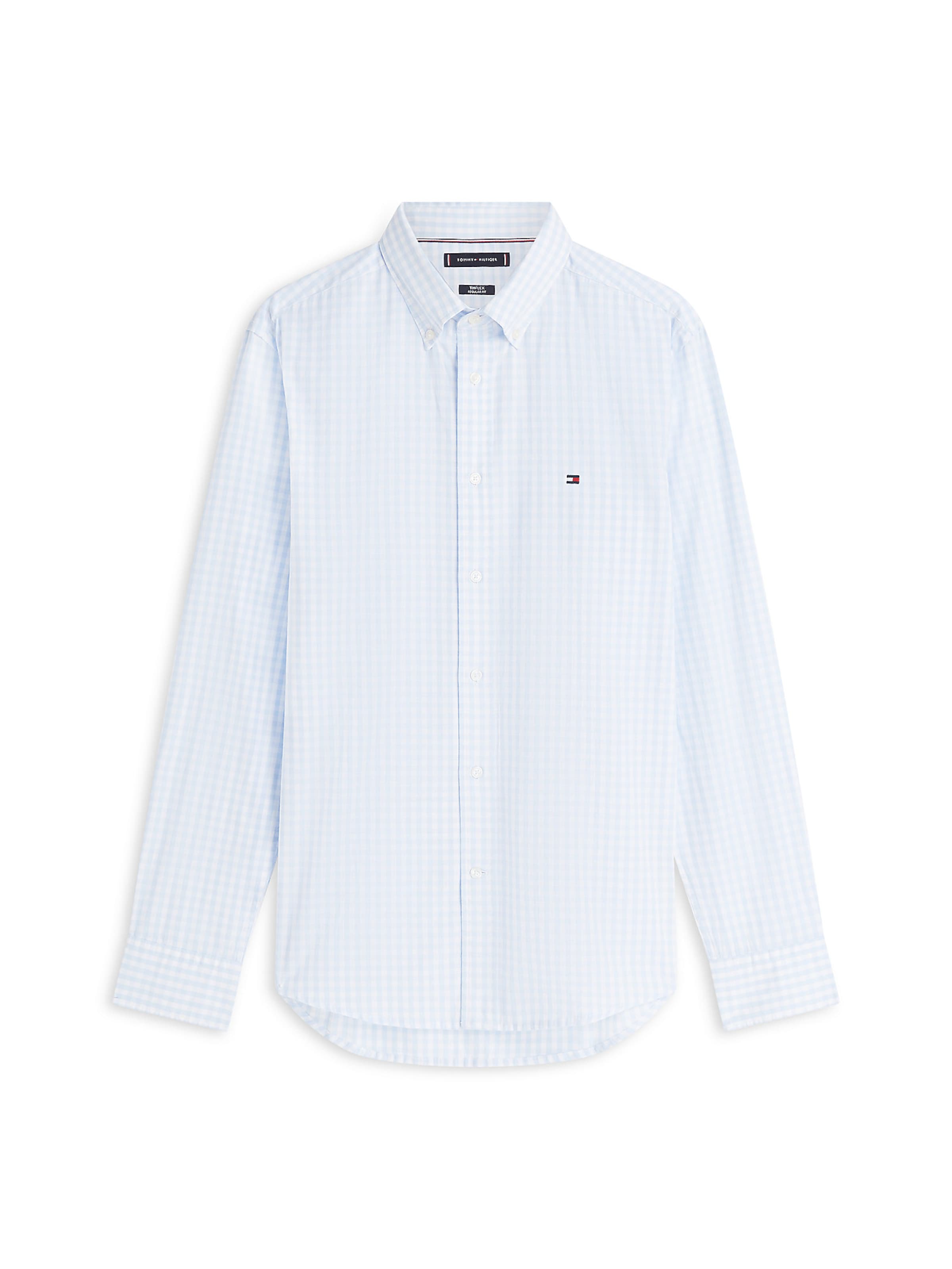 TOMMY HILFIGER Button Up Shirt in Blue: front