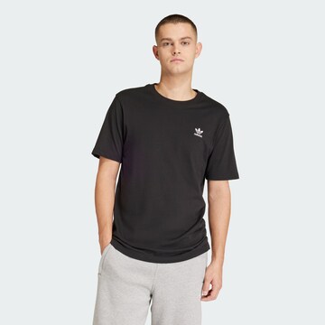 ADIDAS ORIGINALS Shirt 'Trefoil Essentials' in Black: front