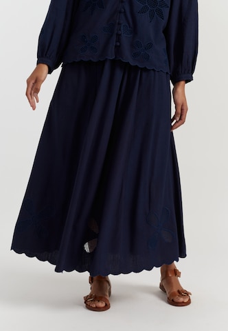 Chinti & Parker Rok in Blauw: voorkant