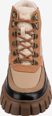 LA STRADA Lace-Up Ankle Boots in Brown