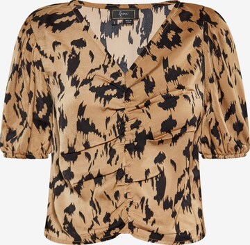 faina Blouse in Bruin: voorkant