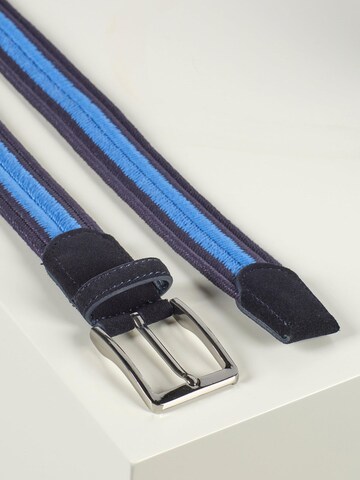 Howard London Riem 'Braided Stretch Belt Blue / Light Blue' in Blauw