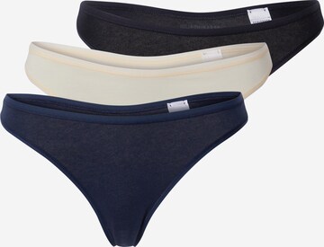 SCHIESSER Thong in Blue: front