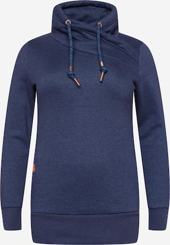 Ragwear Plus Sweatshirt 'NESKA' in Blauw: voorkant