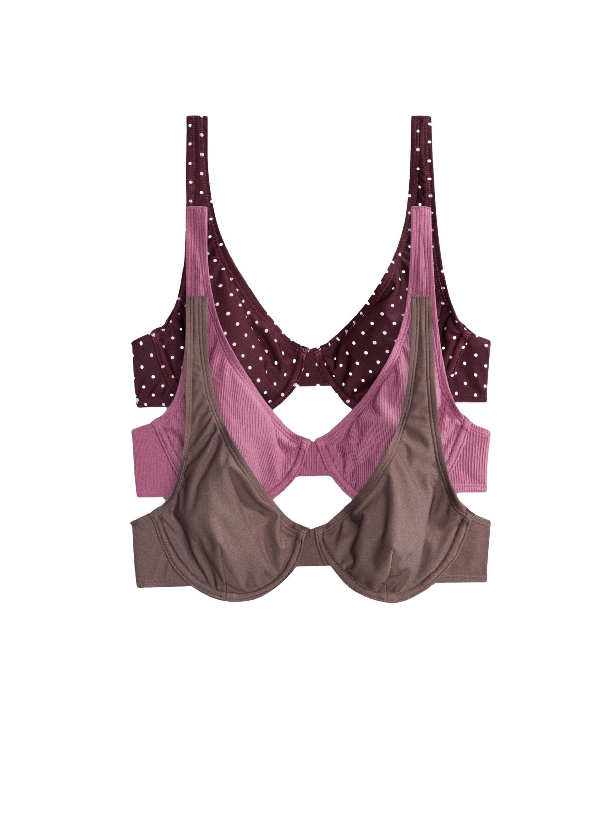 The Set Triangen Bikiniöverdel i brun: framsida