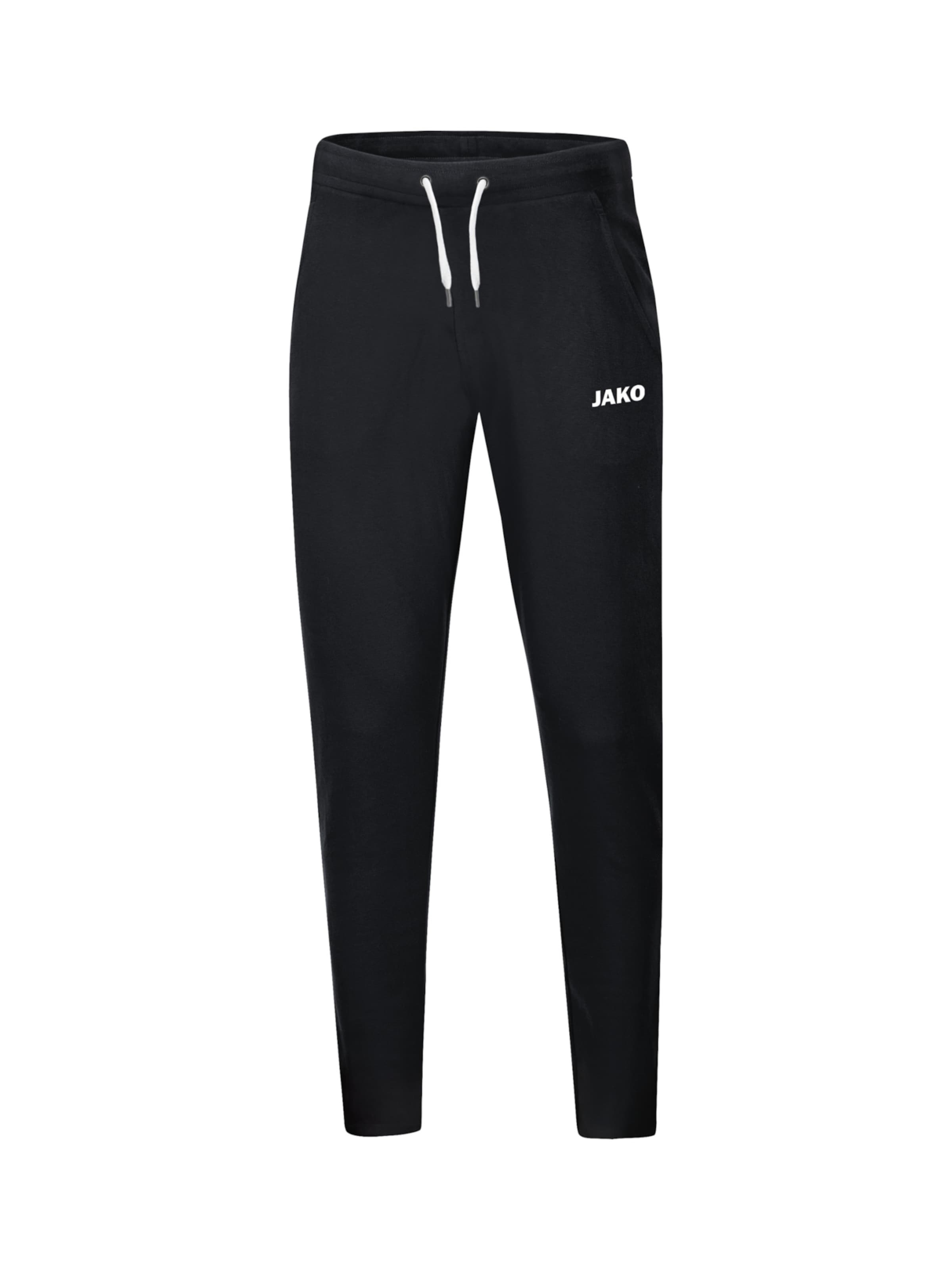 JAKO Tapered Sporthose in Schwarz: Vorderseite