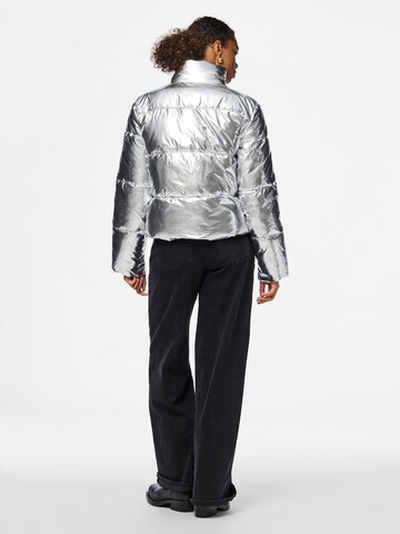 PIECES Between-Season Jacket 'PCNAMIE' in Silver