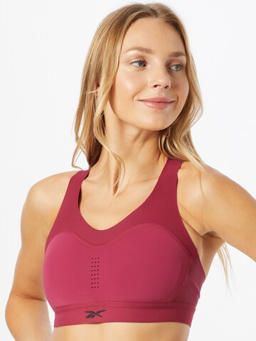 Reebok Bustier Sport bh in Rood: voorkant