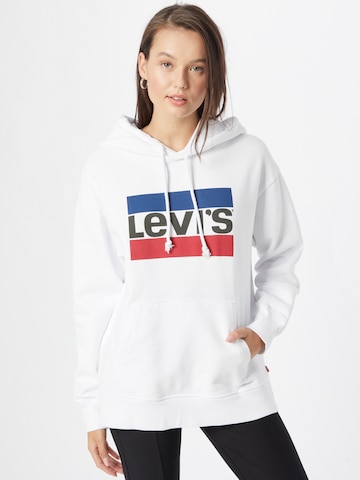 LEVI'S ® Sweatshirt 'Graphic Standard Hoodie' i vit: framsida