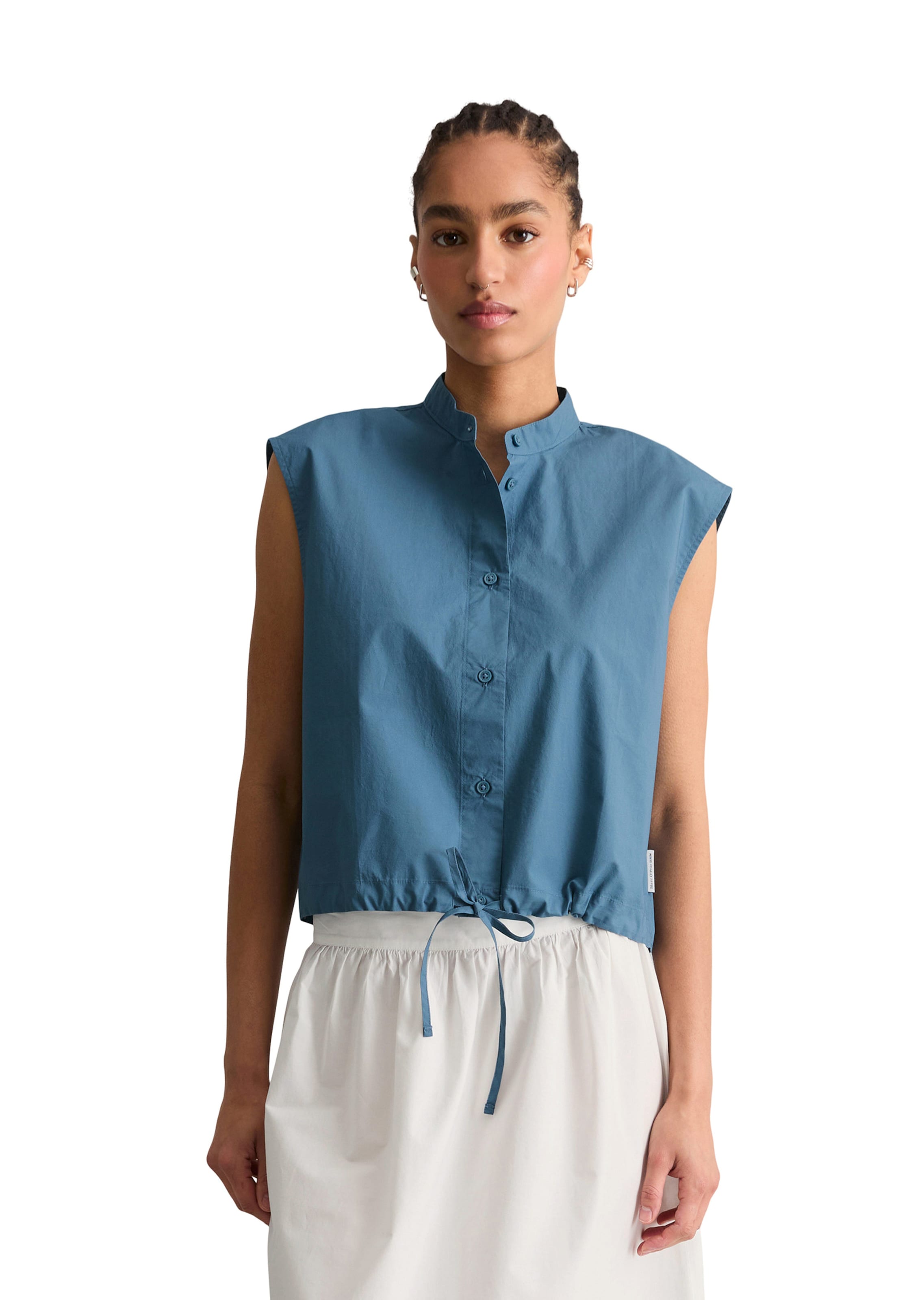 Marc O'Polo DENIM Bluse in Blau: Vorderseite