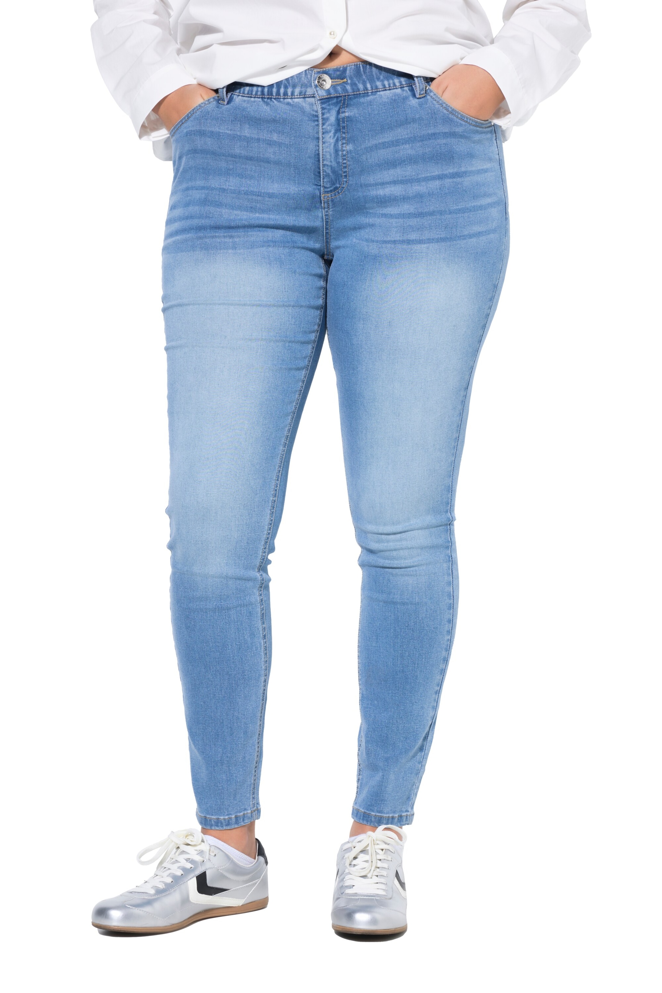 Studio Untold Slimfit Jeans in Blauw: voorkant