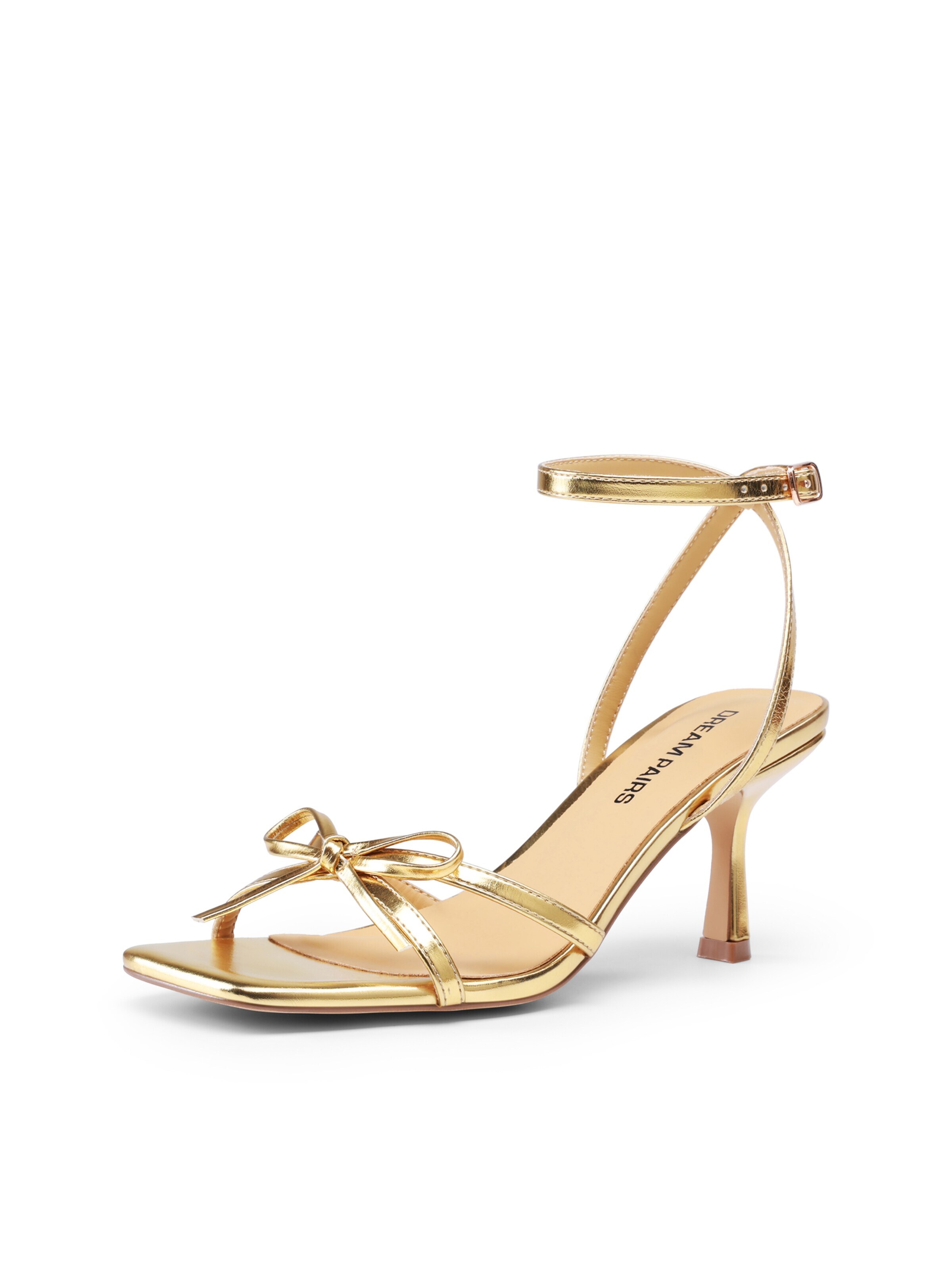 Dream Pairs Strap Sandals 'Sample Name' in Gold: front