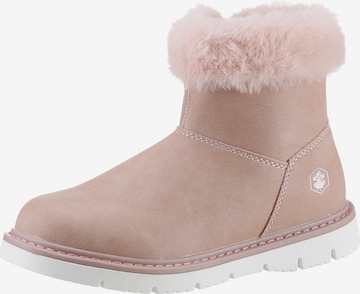 Lumberjack Boots in Pink: front