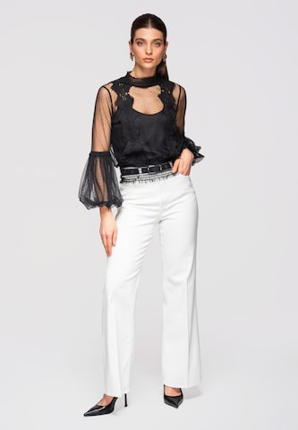 Ombre Blouse in Zwart