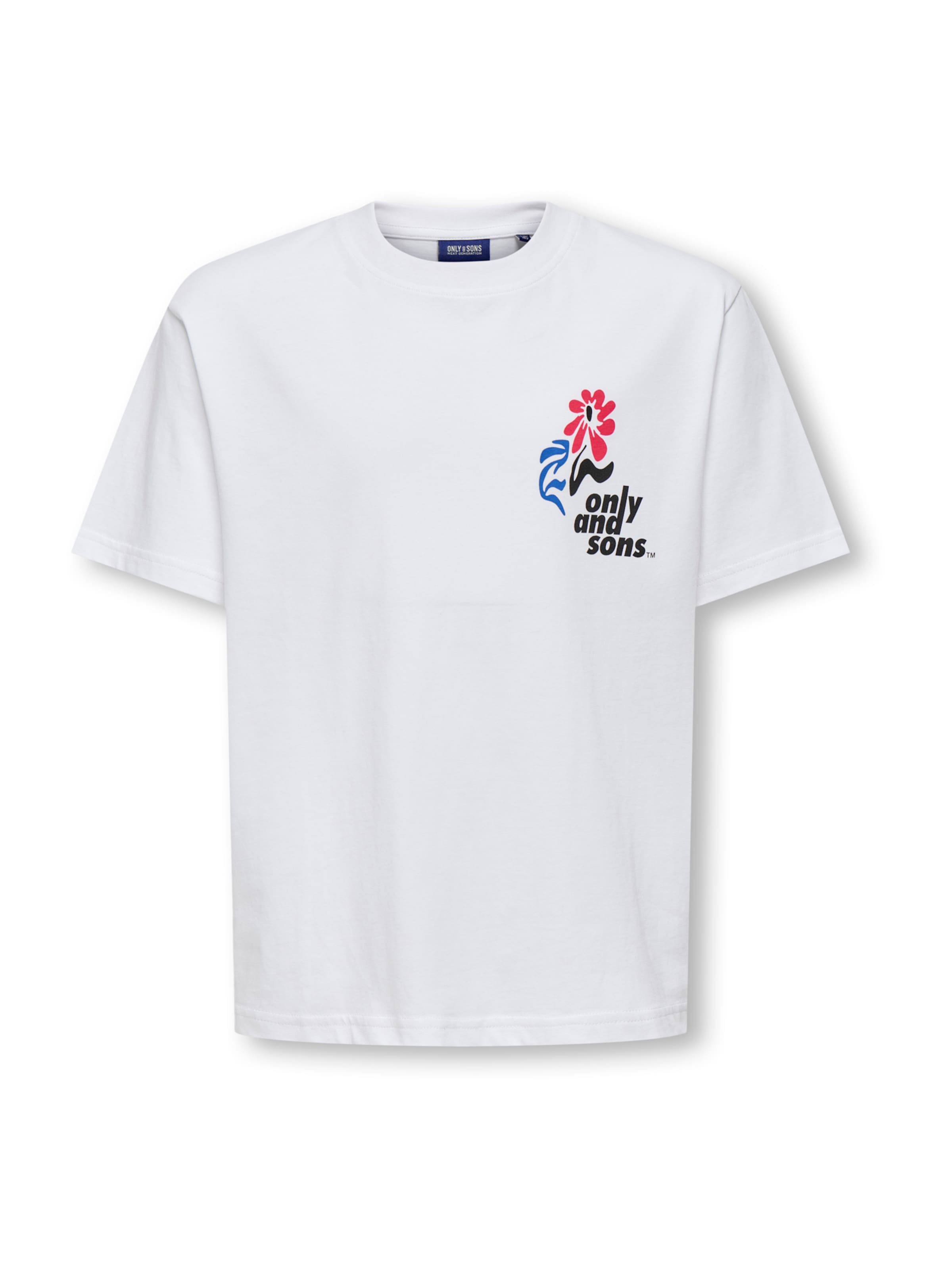 Only & Sons Junior Tričko 'OSJFRED LAURENT' - Biela: predná strana